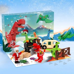 Kalendarz adwentowy DINO z dinozaurami Kolejka Brio