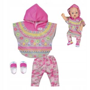 BABY born Deluxe Trendy Poncho Zestaw ubrań dla lalek
