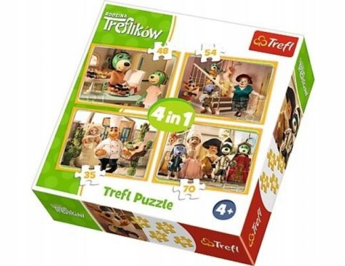 Puzzle Trefl RODZINA TREFLIKÓW 4w1 34318