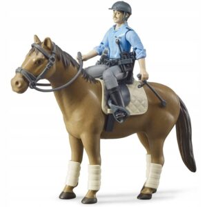 Figurka policjanta na koniu Bruder 62507 plicjant koń gwardia konna