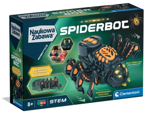 Naukowa zabawa robot pająk chodzi klocki Spiderbot 50454