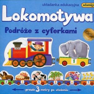 Lokomotywa podróże z cyferkami UKŁADANKA Z CYFERKAMI