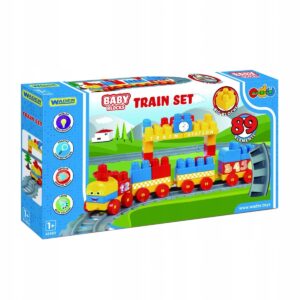 Baby Blocks kolejka 3,35m 89 el WADER 41481 klocki