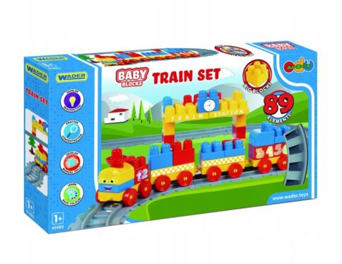 Baby Blocks kolejka 3,35m 89 el WADER 41481 klocki