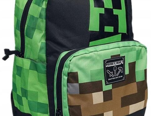 Plecak szkolny wycieczkowy wielokomorowy pixele Minecraft A4