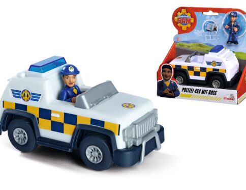 SIMBA STRAŻAK SAM JEEP POLICYJNY 4X4 MINI FIGURKA